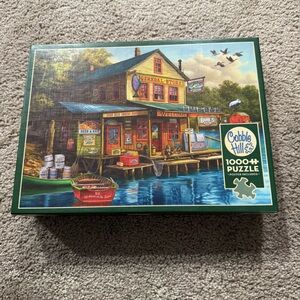 Cobble Hill Rustic Store 1000 Piece Jigsaw Puzzle Bob’s Beer & Bait Fishing Lake